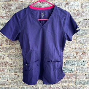 Med Couture Touch 7459 Purple V-neck Scrub Top
